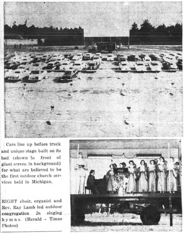 Sky-Hi Drive-In Theatre - Article From July 7 1955 (newer photo)